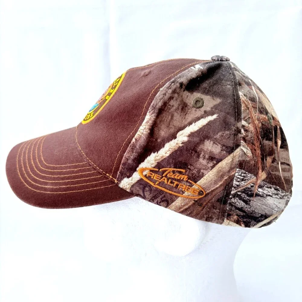 Fish Themed‎ Fish Tales Told Here Mens Adjustable Camo Baseball Cap Hat